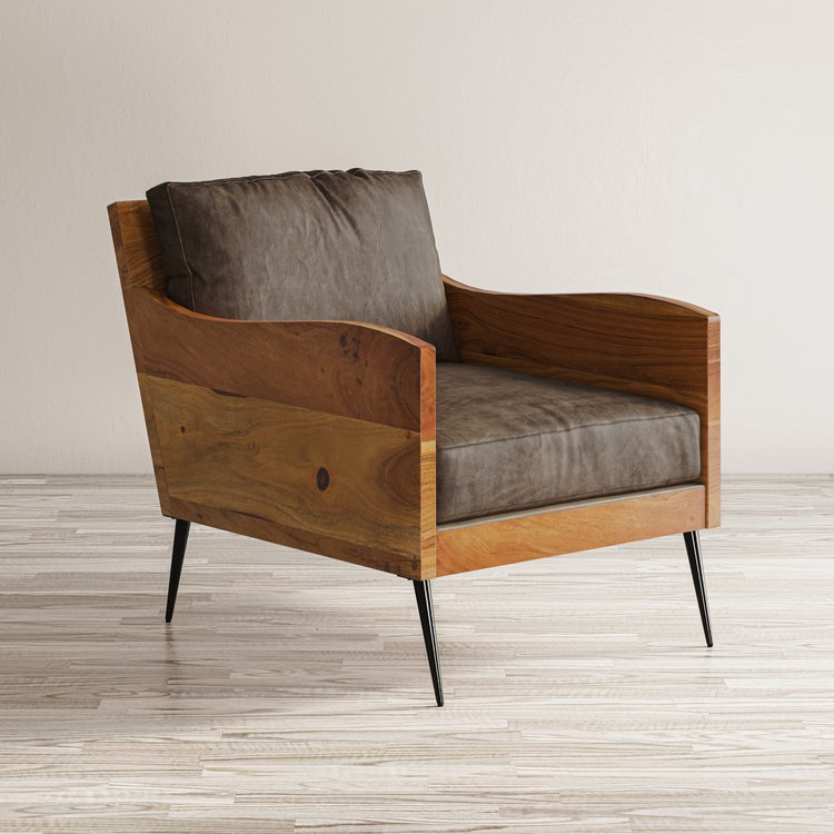 KARMA ACCENT CHAIR LEATHER image 1
